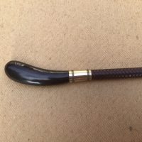 Brown Leather Plaited Shaft