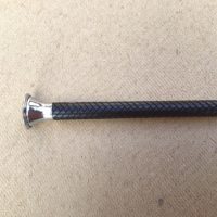 Black Leather Whip with Plaited Shaft