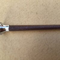 Brown Leather Whip with Plaited Shaft