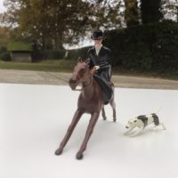 Britain’s Reproduction Lead Side Saddle Rider and Hound