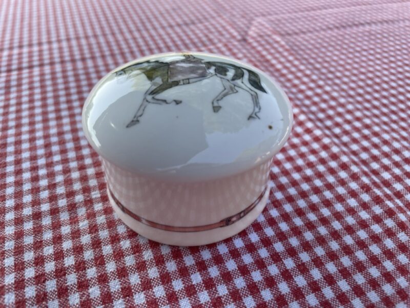 Side Saddles Ceramic Small Trinket Box