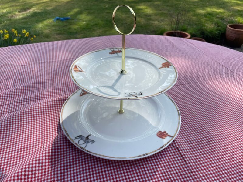 Side Saddles Ceramic Cake Stand