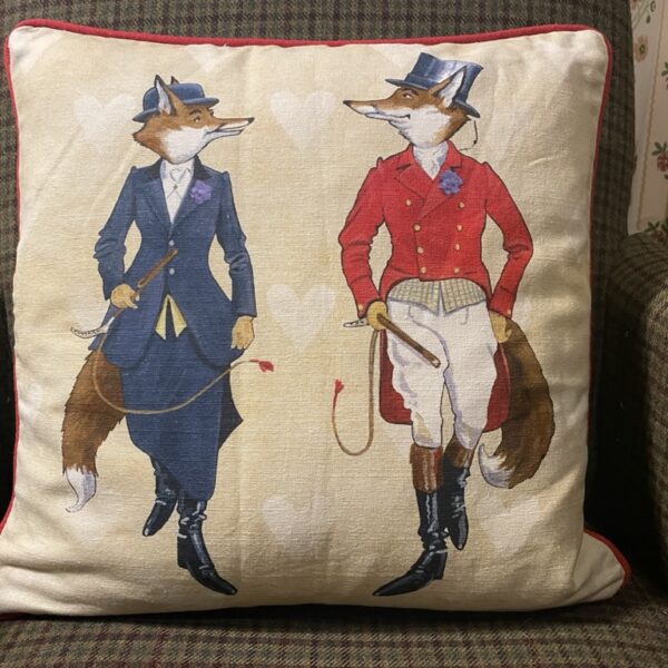 Mr & Mrs Fox cushion