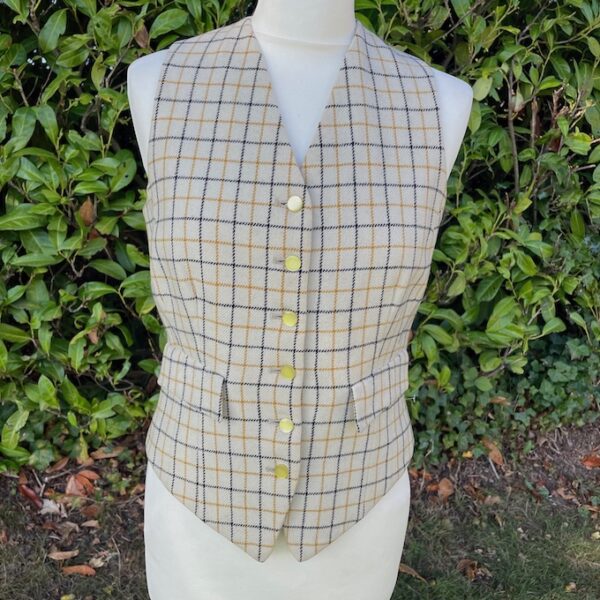 32" Tattersal Black/Yellow Waistcoat (A9)