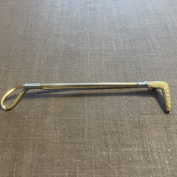 Horse whip gold and silver stock pin