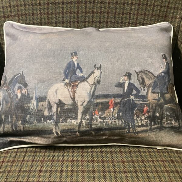 Lady Munnings cushion - Why weren't you out Saturday