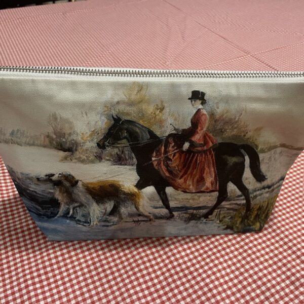 Washbag/Makeup/Pencil Bag - A snowy ride