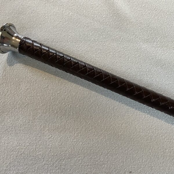 Chrome Top & Tip Plaited Whip