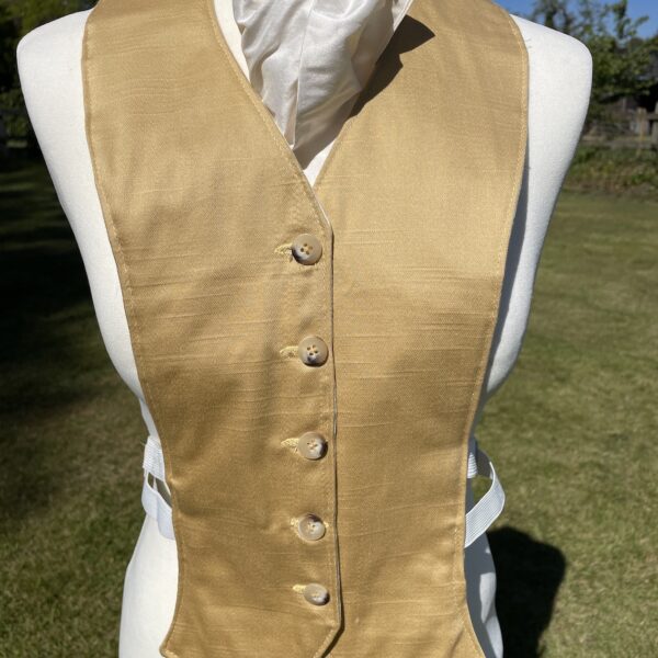 Traditional Gold Suiting False Waistcoat Front