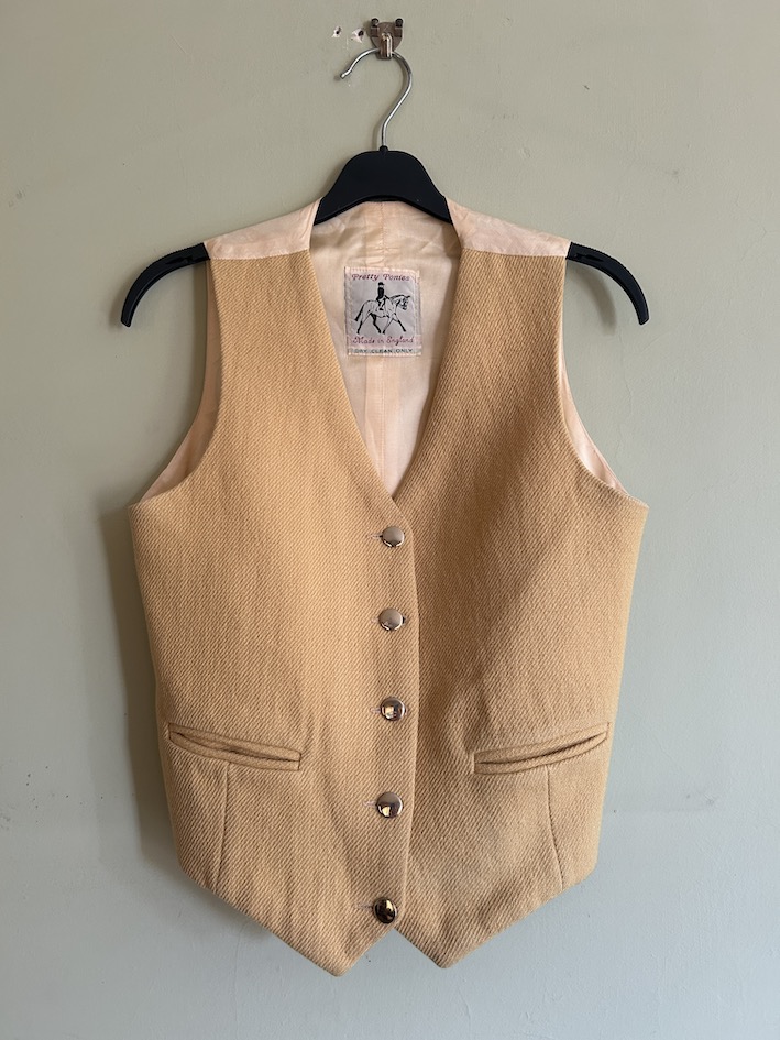 Pretty Ponies Yellow Wool Waistcoat. Size 30"