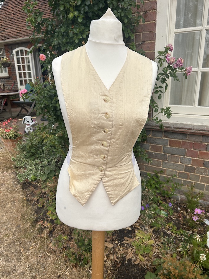 False Cream Silk Waistcoat